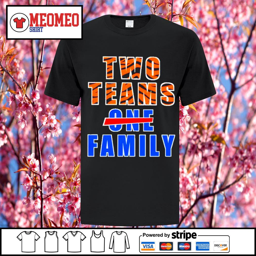 Official cincinnati Bengals vs Buffalo Bills Two teams one family shirt,  hoodie, sweater, long sleeve and tank top