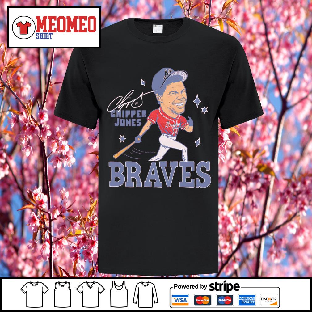 Chipper Jones Atlanta Braves cartoon signature shirt, hoodie, sweater, long  sleeve and tank top