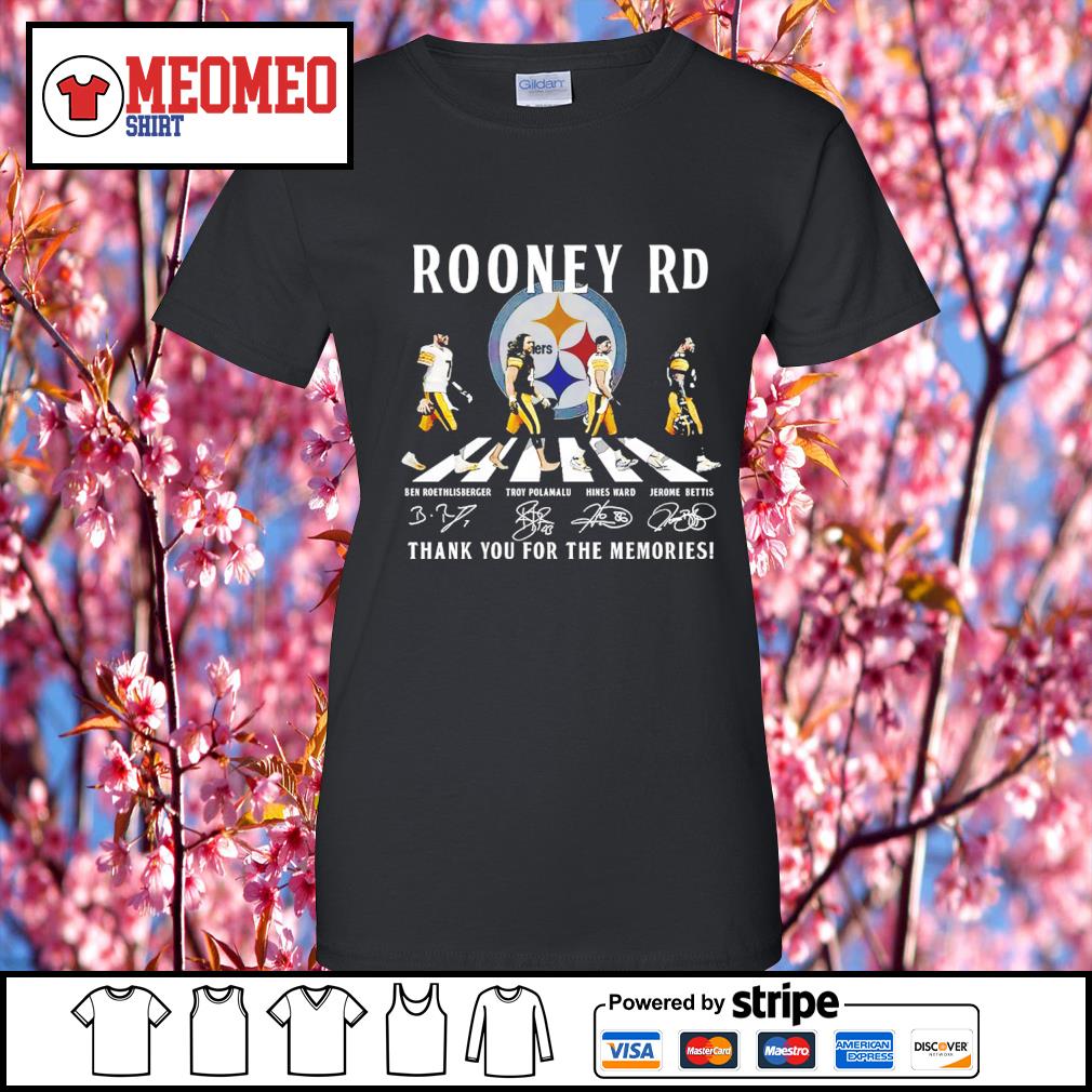 Rooney RD Pittsburgh Steelers thank you for the memories signatures shirt,  hoodie, sweater, long sleeve and tank top